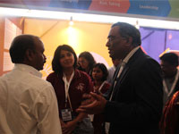 Creya Director Mr. Praveen Vudoagiri talking to stall visitors